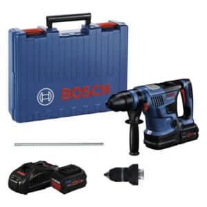 BOSCH Akku-Bohrhammer BITURBO mit SDS plus GBH 18V-34 CF mit 2x Akku ProCORE18V 8.0Ah - blau