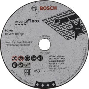 BOSCH Expert for Inox 5-tlg. x 76 x 1 x 10-mm-Trennscheibe